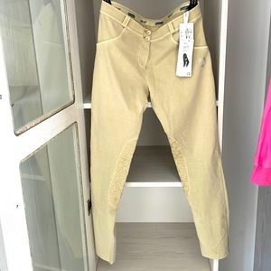 Freddy pants β Swarovski crystal horse shoe wrap up pants